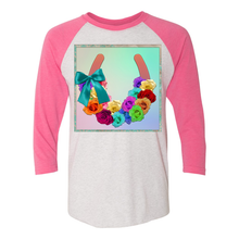 Load image into Gallery viewer, Cowgirl Roots™ Lucky Roses Horseshoe 3/4 Sleeve T Shirts
