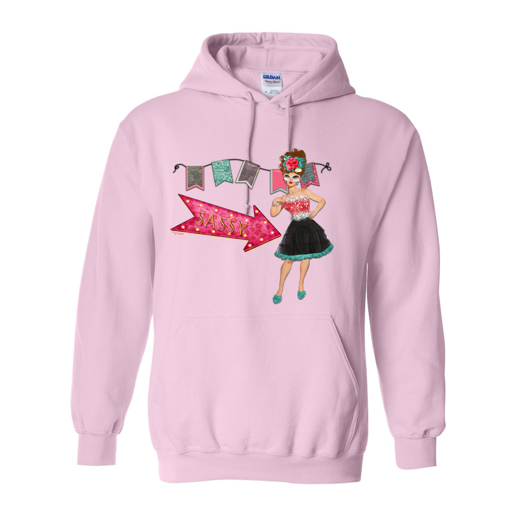 Cowgirl Roots™ Sassy Girl, Pull Over Front Pocket Hoodies Pull Over Front Pocket Hoodies