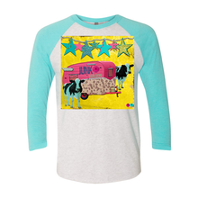 Load image into Gallery viewer, Moo Junk Three Quarter 3/4 Sleeve Raglan T Shirts
