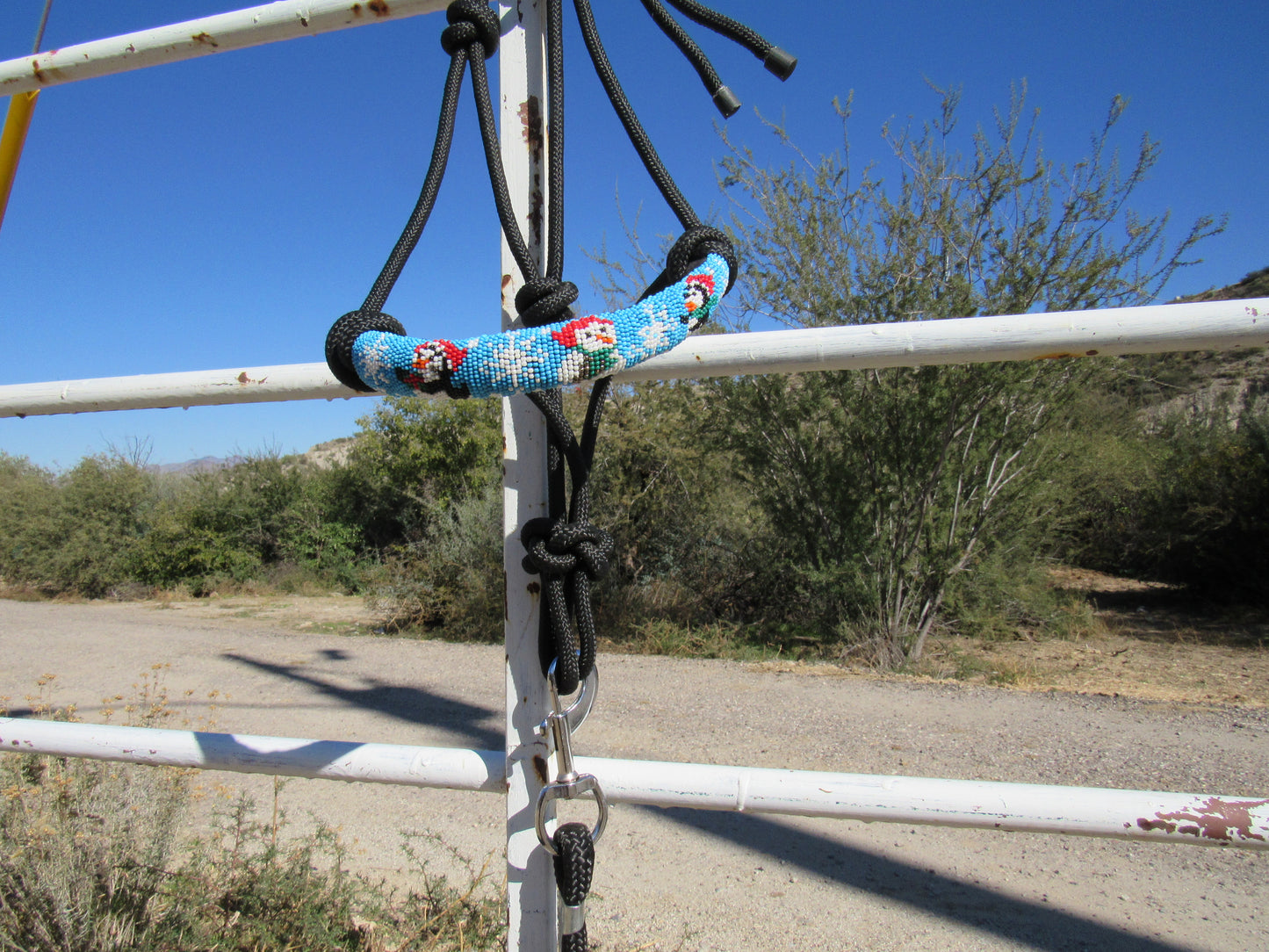 Cowgirl Roots™  FROLICKING SNOW PENGUINS HAND BEADED ROPE HALTERS WITH LEAD ROPE