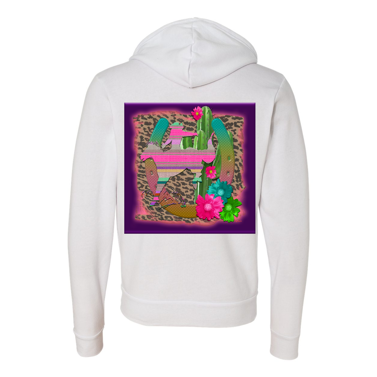 Cowgirl Roots™ Desert Bronc Dreams, Full Zip-Up Front Pocket Hooded Sweatshirts