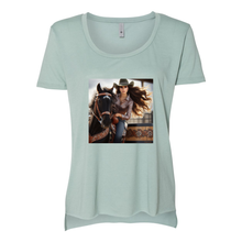 Load image into Gallery viewer, Rodeo Barrel Racer Scoop Neck T Shirt
