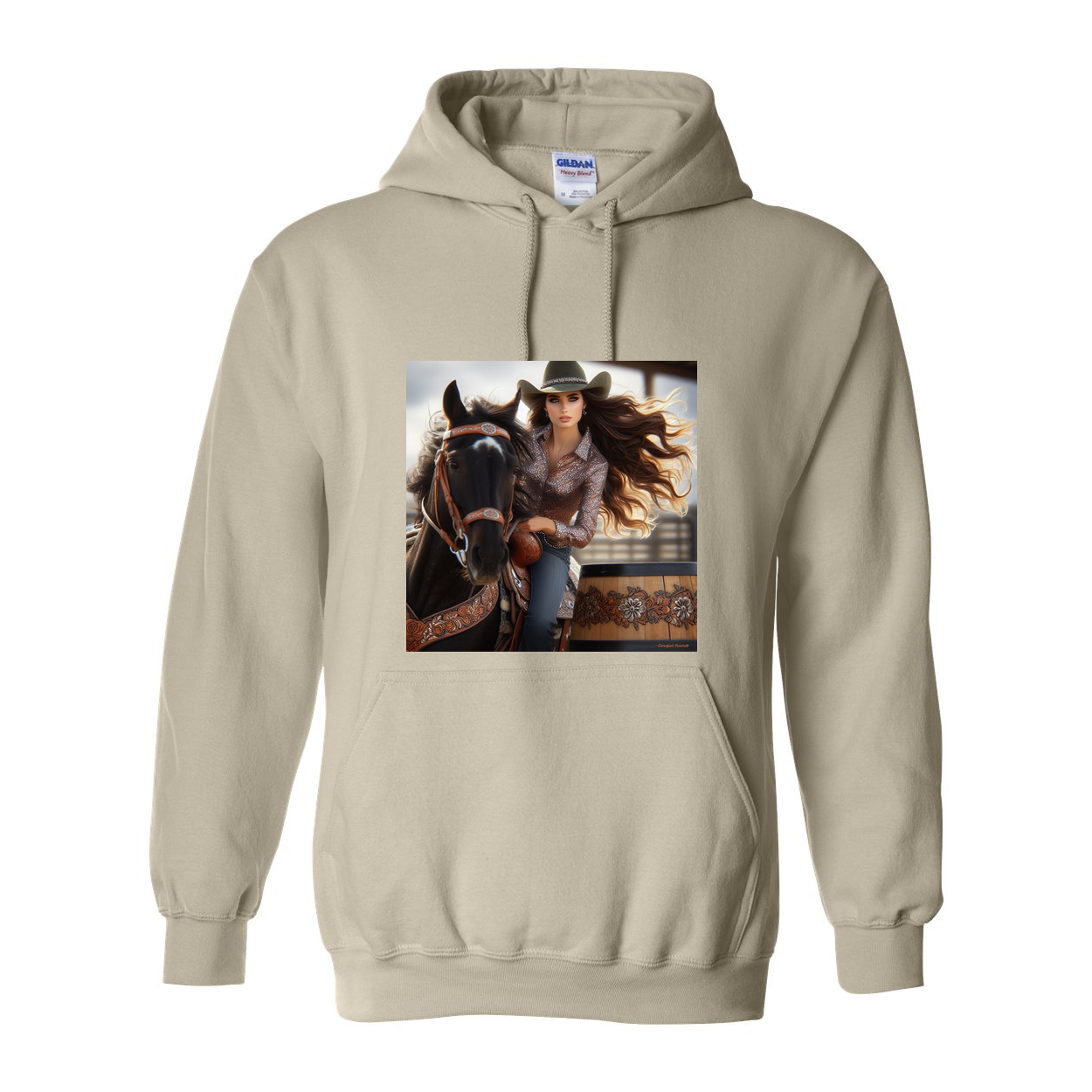 Rodeo Barrel Racer Pull Over Front Pocket Hoodies