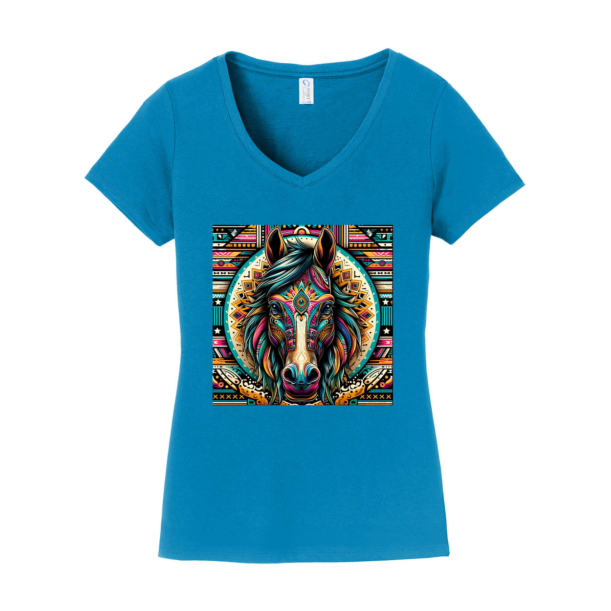 Dusty! Tribal Horse V Neck T Shirts