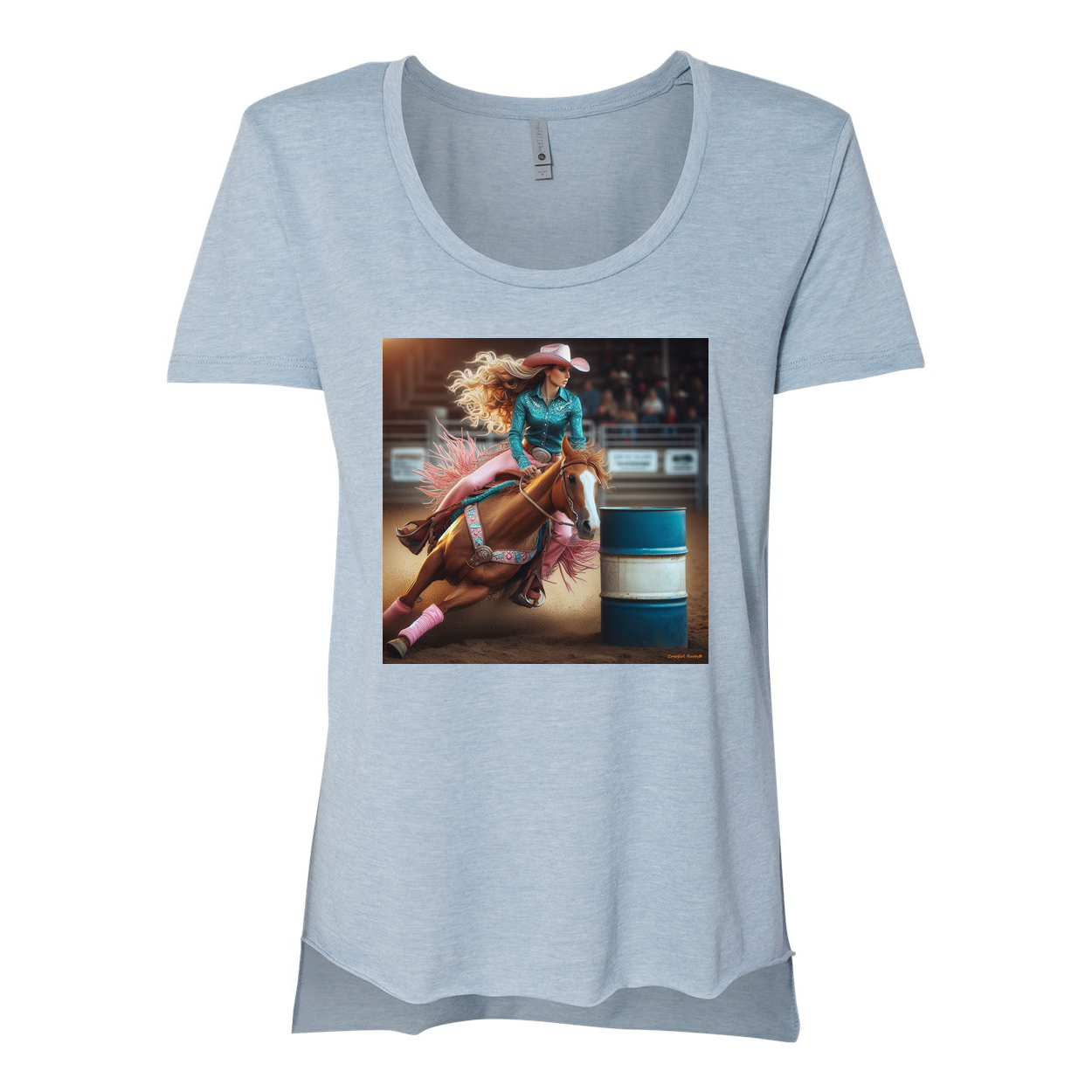 Turn N Burn Barrel Racer Scoop Neck T Shirts