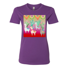 Load image into Gallery viewer, Desert Llama Boyfriend Cotton T Shirts
