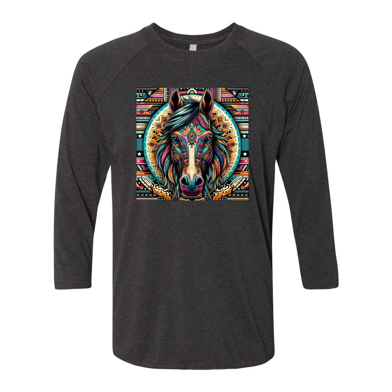 Tribal Horse Dusty! 3 4 Sleeve Raglan T Shirts