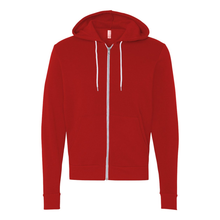 Load image into Gallery viewer, Tropical Red and White Paint Horse Zip-Up Front Pocket Hooded Sweatshirts
