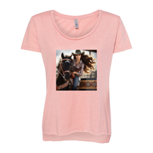 Load image into Gallery viewer, Rodeo Barrel Racer Scoop Neck T Shirt
