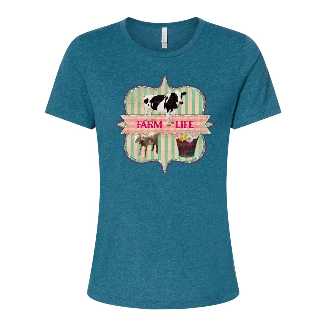 Farm Life Classic Relaxed Fit Heather T Shirts