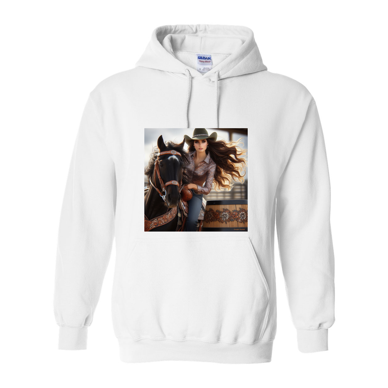 Rodeo Barrel Racer Pull Over Front Pocket Hoodies