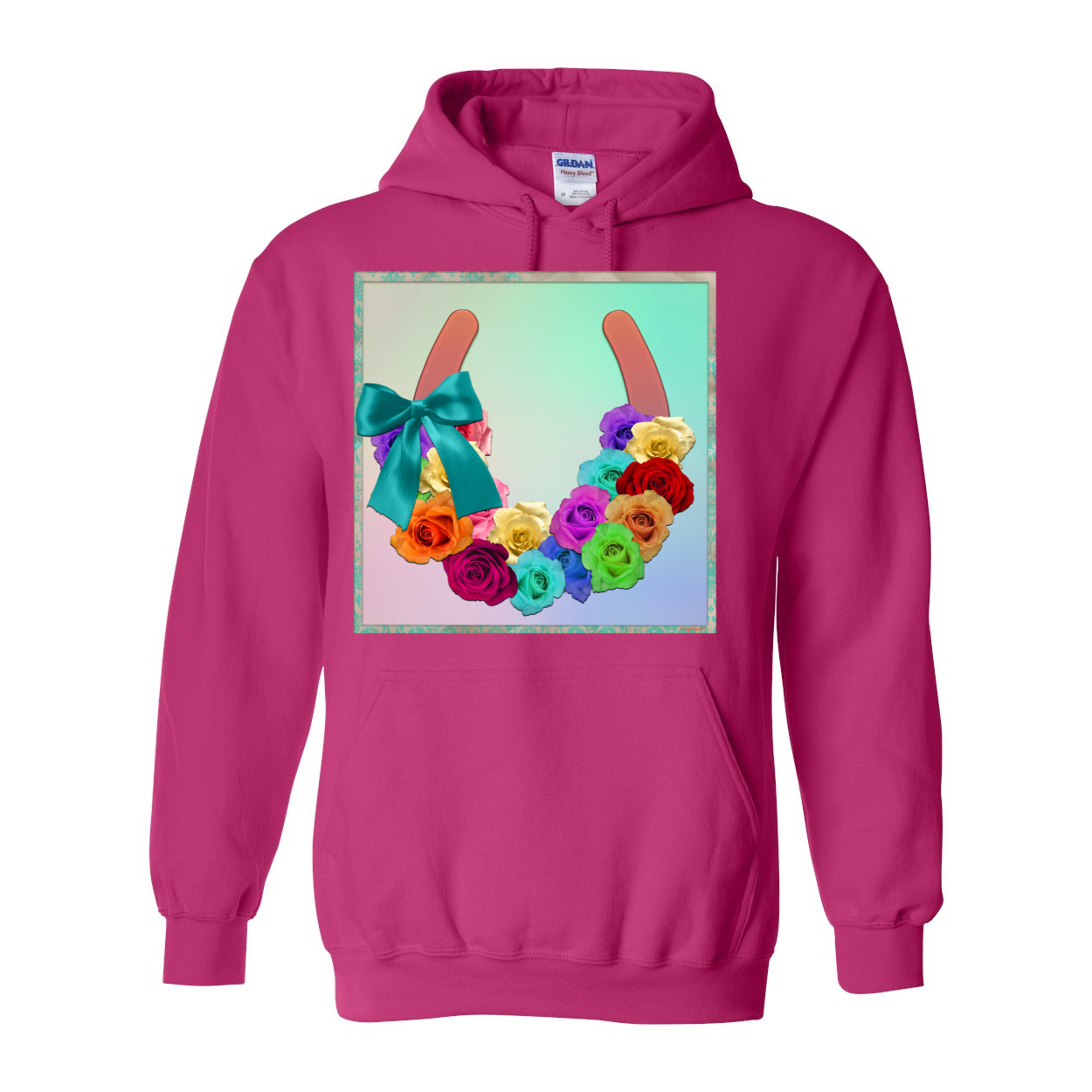 Cowgirl Roots™ Lucky Roses, Pull Over Front Pocket Hoodies