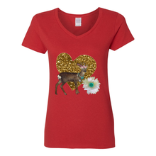 Load image into Gallery viewer, Classy Buck Heavy Cotton Women&#39;s V-Neck T-Shirt
