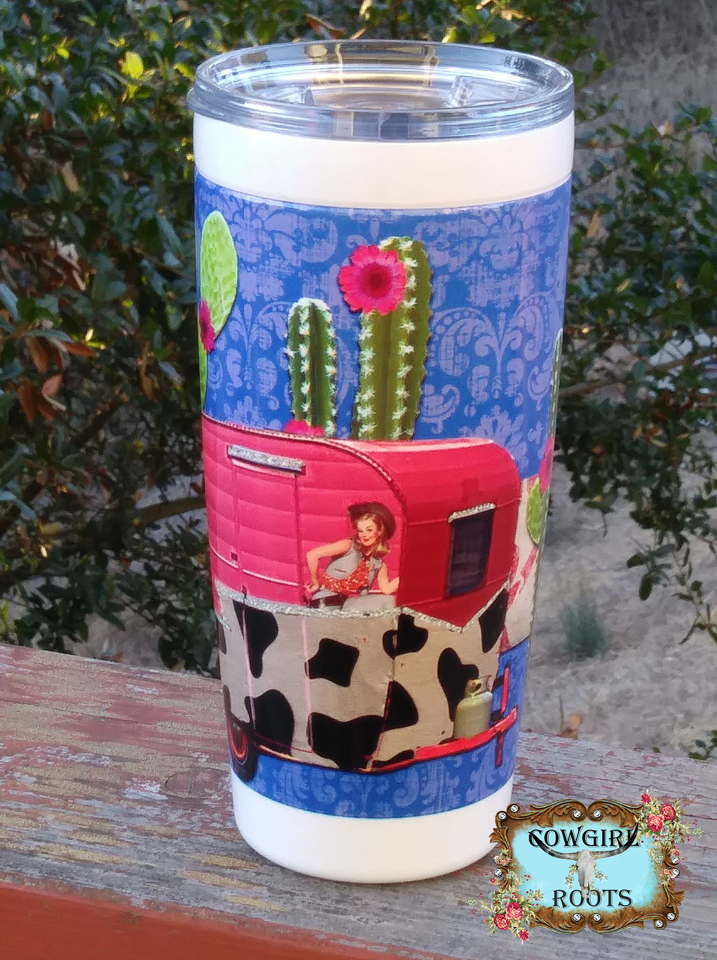 Cowgirl Roots™ Tumbler 20oz Cactus Cowgirl Stainless Steel Insulated Hot and Cold Mug