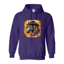 Load image into Gallery viewer, Tribal Horse Cowboy Gus Pull Over Front Pocket Hoodies
