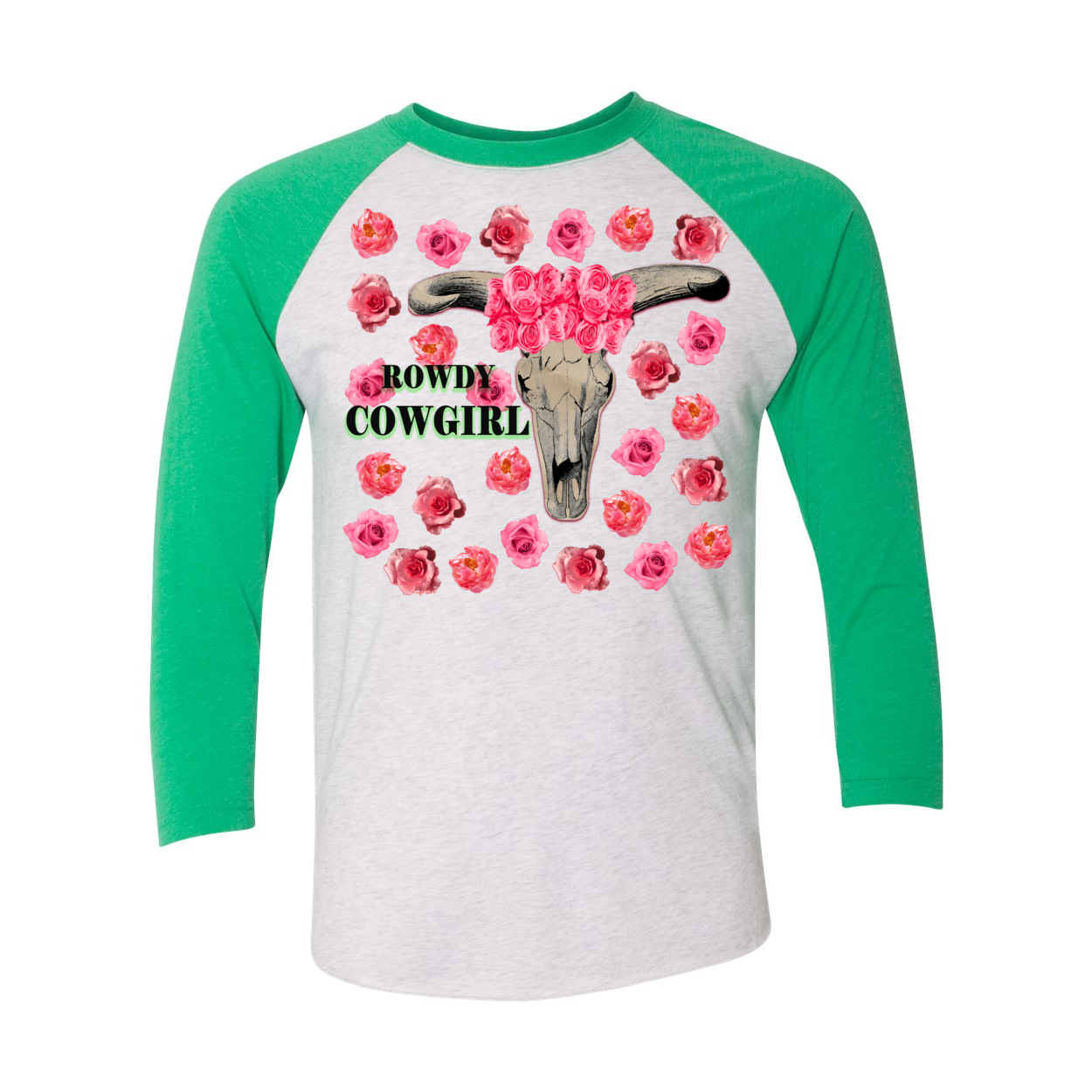 Cowgirl Roots™  Rowdy Cowgirl 3 4 Sleeve T Shirt