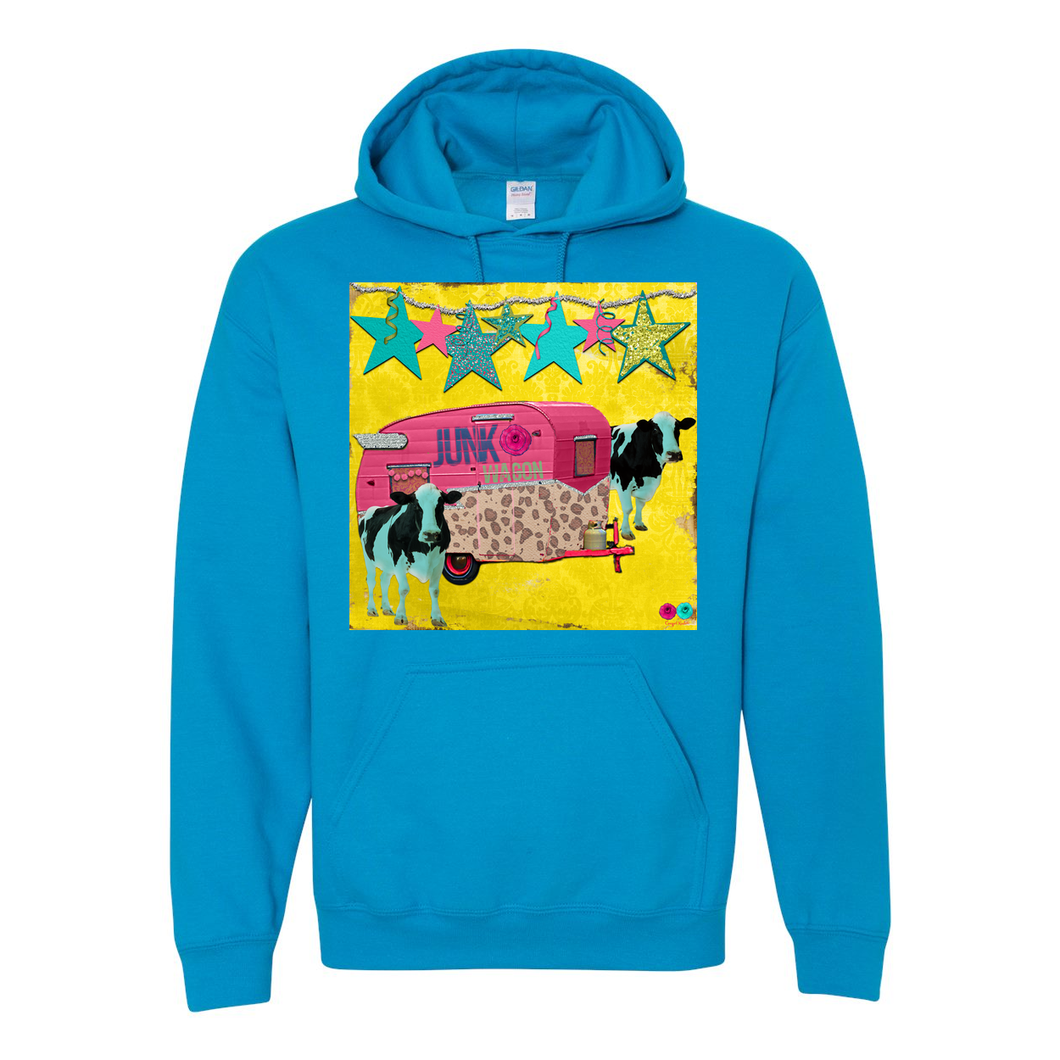 Cowgirl Roots™ Moo Junk, Pull Over Front Pocket Hoodies