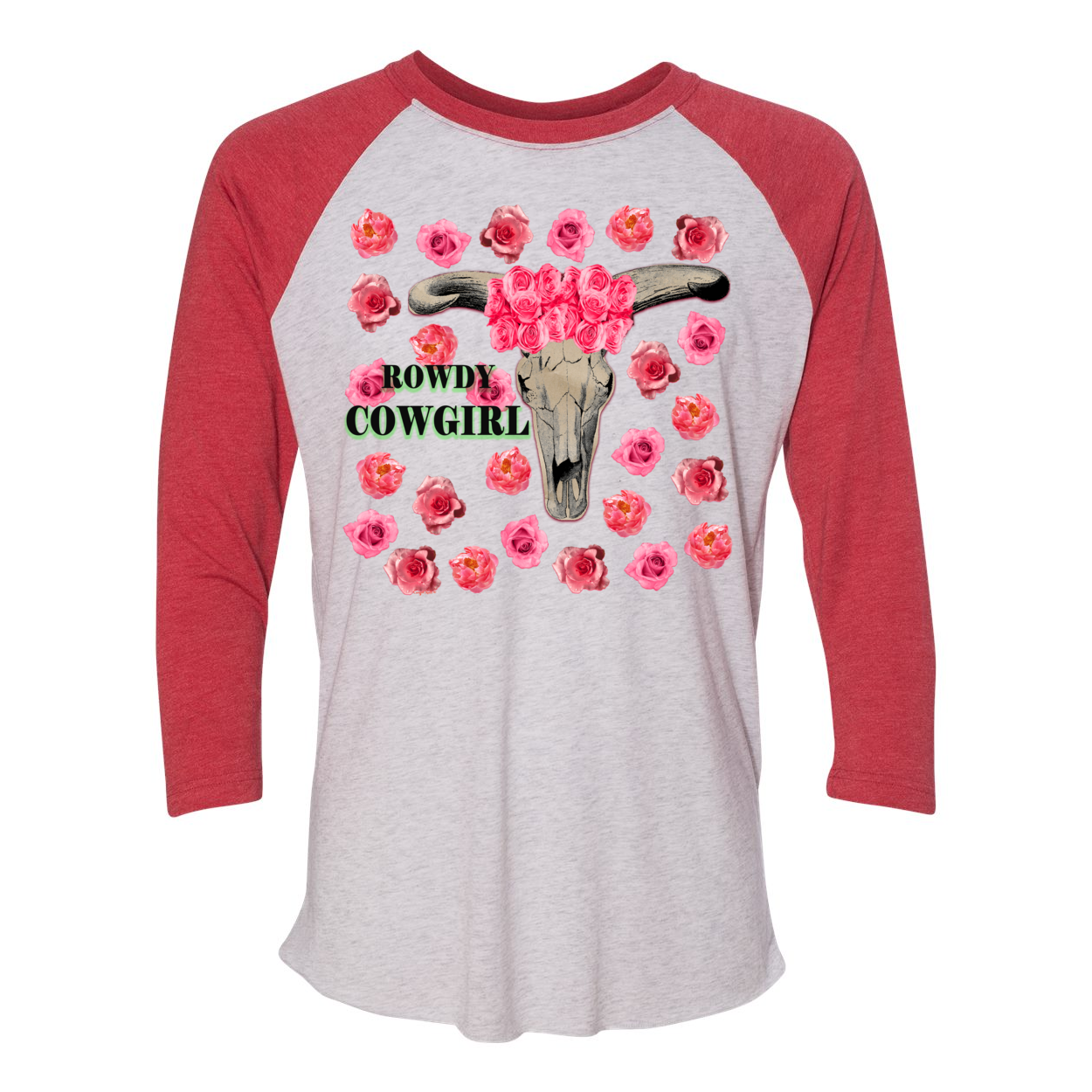 Cowgirl Roots™  Rowdy Cowgirl 3 4 Sleeve T Shirt