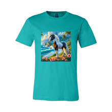 Load image into Gallery viewer, Tropical Black and White Paint Horse T Shirts
