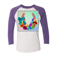 Load image into Gallery viewer, Lucky Roses Three Quarter 3/4 Sleeve Raglan T Shirts

