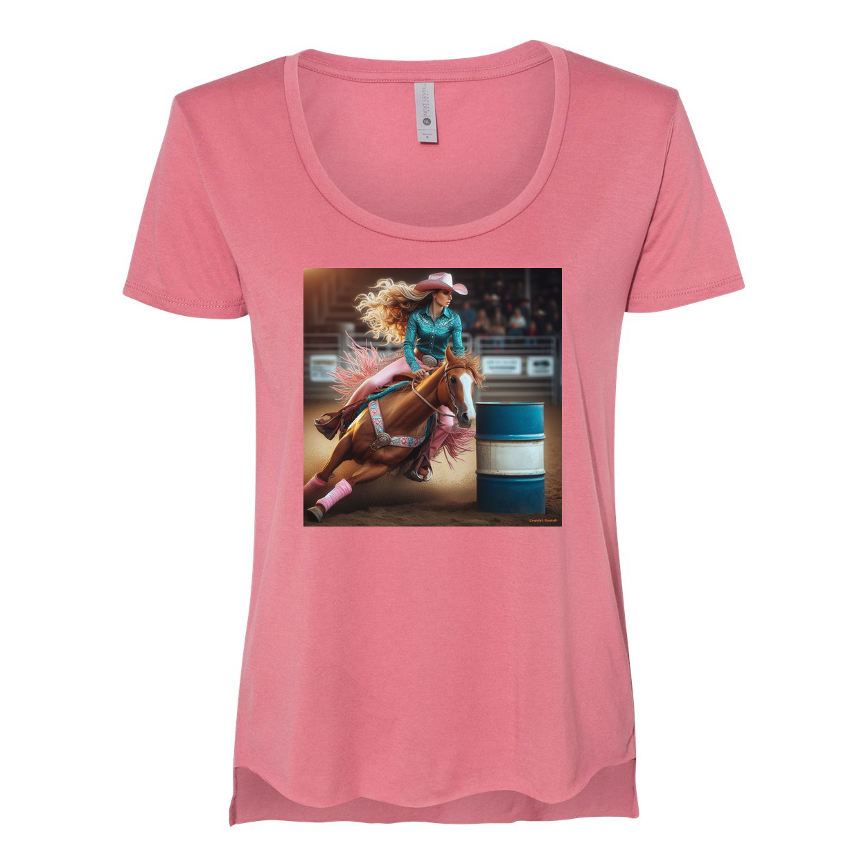 Turn N Burn Barrel Racer Scoop Neck T Shirts