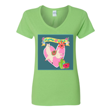 Load image into Gallery viewer, Llama Love V-Neck Cotton T-Shirts
