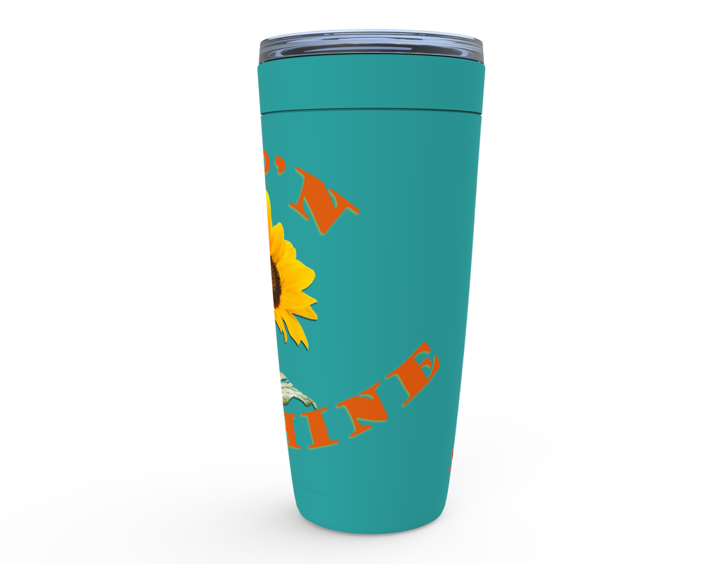 Cowgirl Roots™ Tumbler 20oz Sip'n Sunshine Sunflower Stainless Steel Insulated Hot and Cold Mug