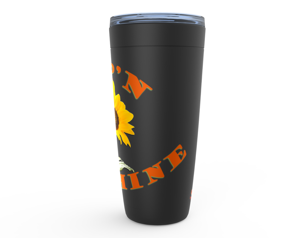 Cowgirl Roots™ Tumbler 20oz Sip'n Sunshine Sunflower Stainless Steel Insulated Hot and Cold Mug