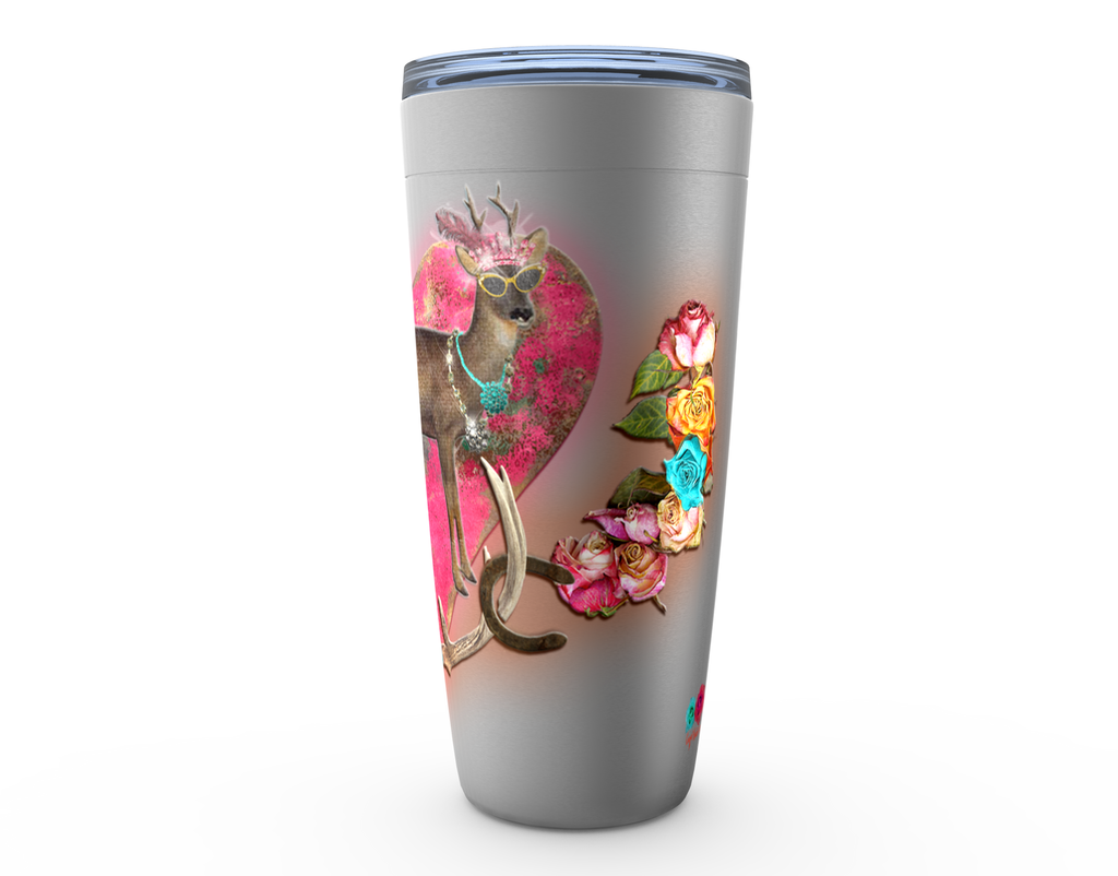 Cowgirl Roots™ Tumbler 20oz Buck'n Bohemian Heart Stainless Steel Insulated Hot and Cold Mug