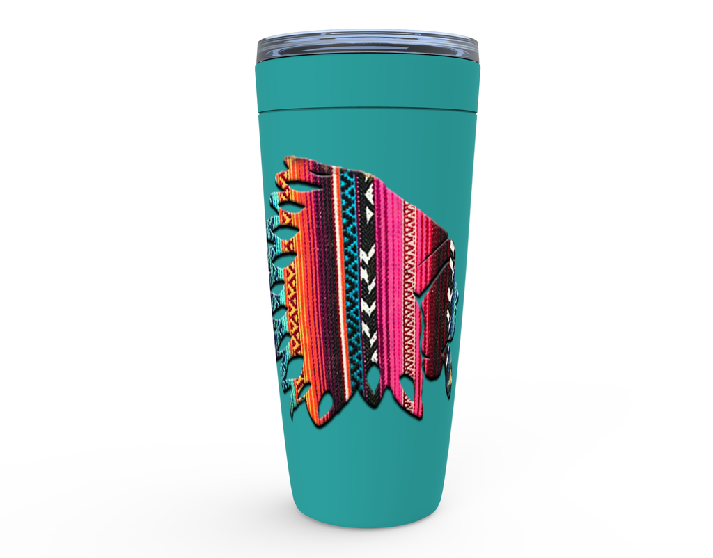 Cowgirl Roots™ Tumbler 20oz The Chief Serape, Stainless Steel Insulated Hot and Cold Mug