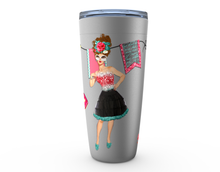 Load image into Gallery viewer, Cowgirl Roots™ Tumbler 20oz Sassy Girl Vintage Style, Pin Up, Stainless Steel Insulated Hot and Cold Mug
