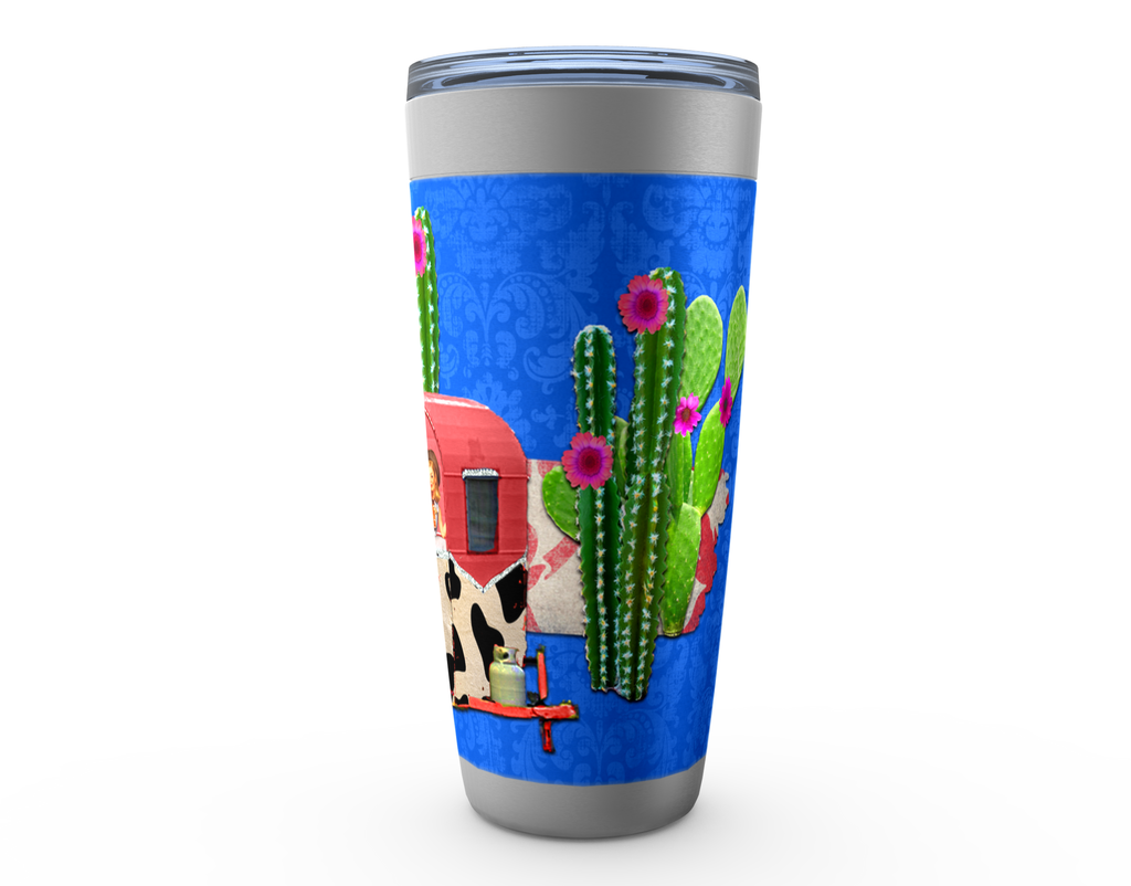 20oz Cactus Cowgirl Stainless Steel Hot or Cold Travel Tumbler Mugs