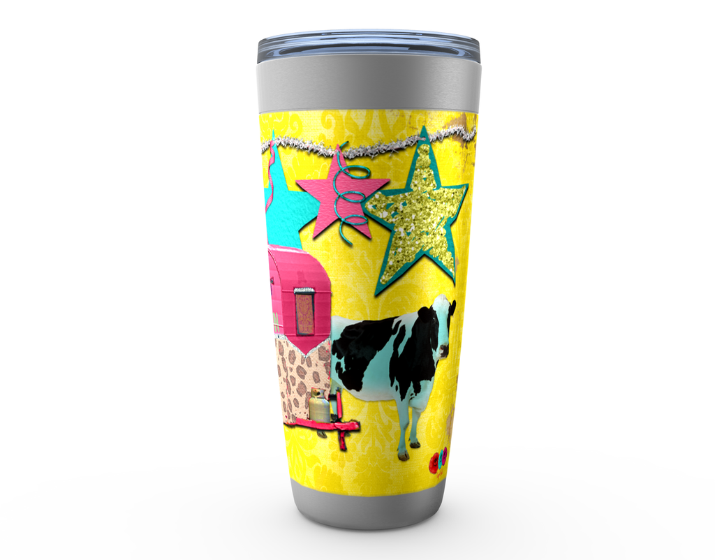 20oz Moo Junk Stainless Steel Hot or Cold Travel Tumbler Mugs