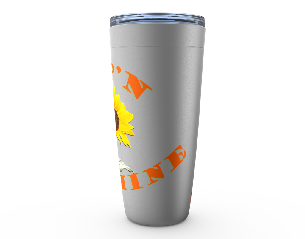 Cowgirl Roots™ Tumbler 20oz Sip'n Sunshine Sunflower Stainless Steel Insulated Hot and Cold Mug