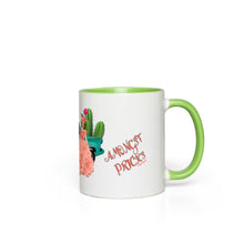 Load image into Gallery viewer, Be the Flower Amongst Pricks 11oz &amp; 15oz Ceramic Coffee Mugs and Tea Cups
