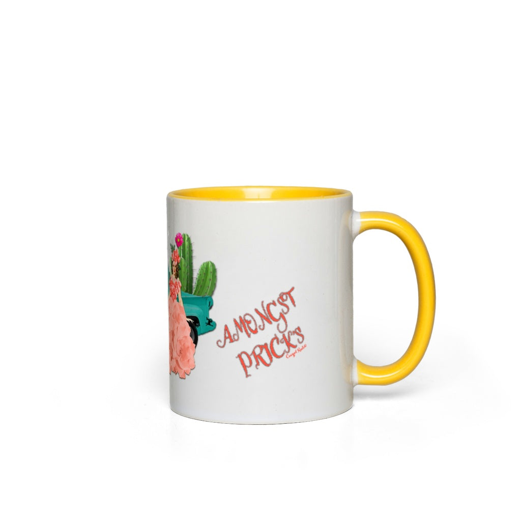 Be the Flower Amongst Pricks 11oz & 15oz Ceramic Coffee Mugs and Tea Cups
