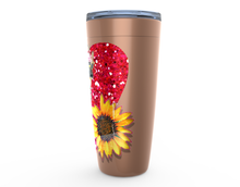 Load image into Gallery viewer, 20oz Classy Buck&#39;n Sunflower Stainless Steel Hot or Cold Travel Tumbler Mug
