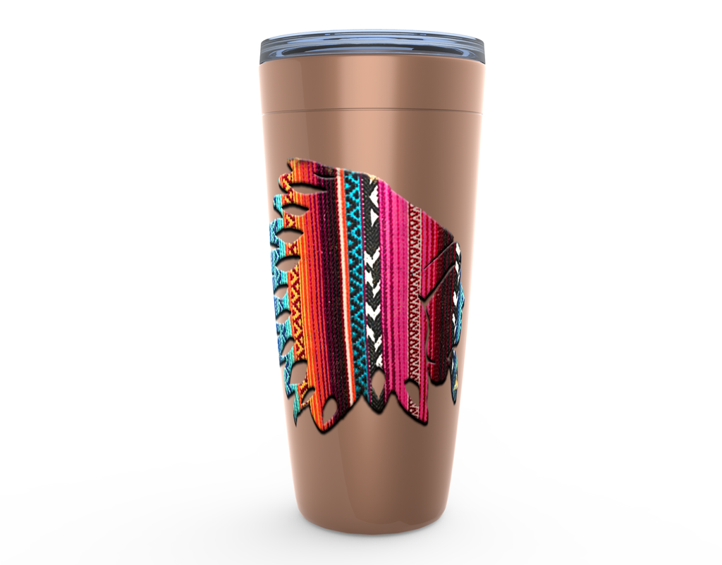 Cowgirl Roots™ Tumbler 20oz The Chief Serape, Stainless Steel Insulated Hot and Cold Mug